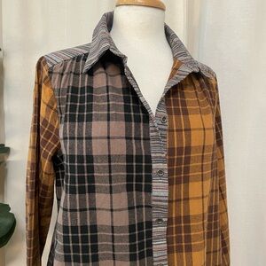 Savanna Jane Mixed Print Patchwork Buttondown